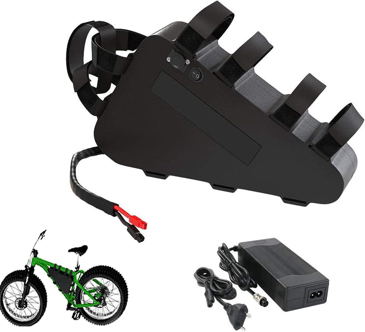 52V 20Ah 28Ah Ebike Battery 52V Triangle Lithium ion Battery for 0-1500W Motor Mountain Bike Battery with LED Battery Indicator and USB,52v,20Ah